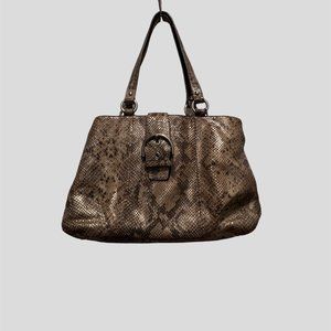 COACH Soho Python Embossed Exotic Faux Leather Shoulder Bag F19679
